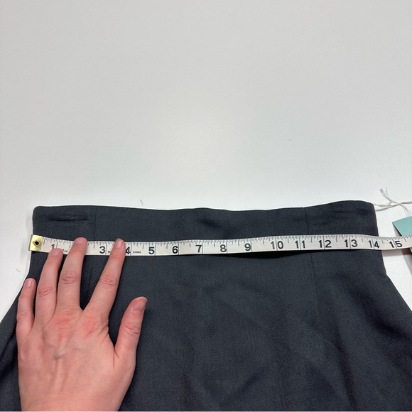 Vintage 80s Anne Klein II Gray Knee-Length Wool Blend Pencil Skirt 10 Deadstock - Picture 6 of 7